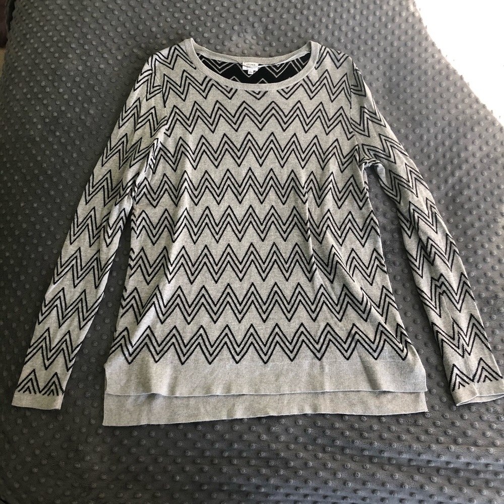 Black and Grey Chevron Sweater